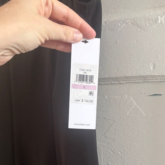 NWT Calvin Klein Black Sleeveless Mini Dress - Picture 6 of 9